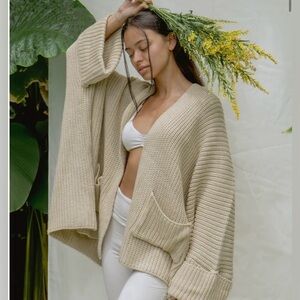 Tuula Poncho Almond Indigo Luna